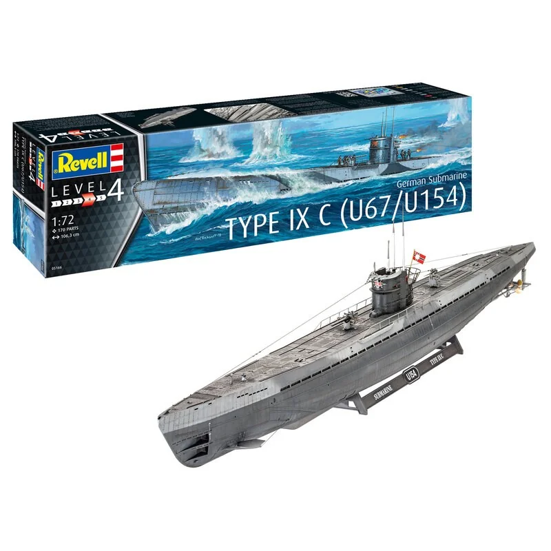Revell Duitse Onderzeeër Type IX C (graaf 1 Revell Duitse Onderzeeër Type IX C (graaf