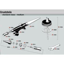 Revell Standard Class Airbrush (Badger 350 Style) Single Action, External Mix -Tamiya Modelwinkel revell rv39101 standard class airbrush badger 350 style single actio 3