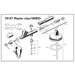 Revell Airbrush Master Class VARIO Double Action Bottle Feed Medium Head -Tamiya Modelwinkel revell rv39107 airbrush master class vario double action bottle feed m 4
