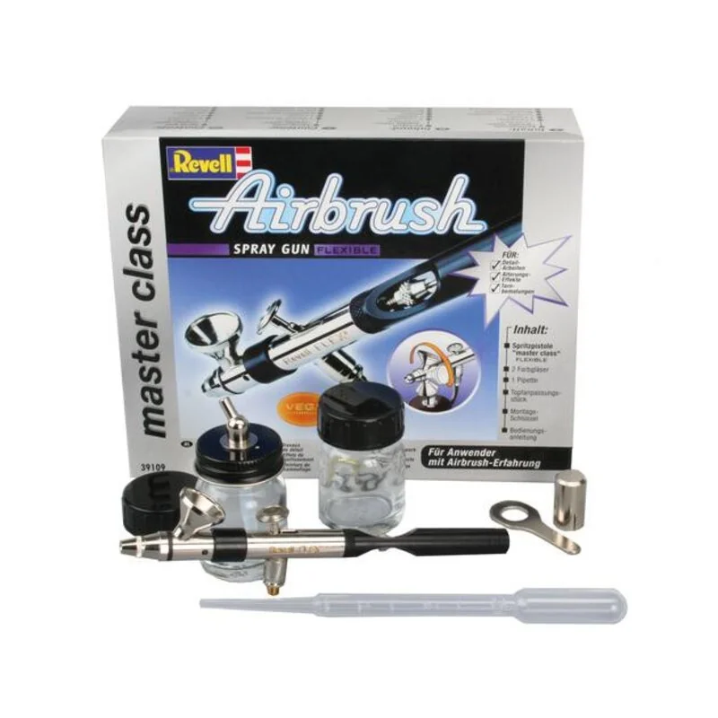 Revell Airbrush Master Class 360 Bottle/Gravity Feed Double Action Fine Head 2 Revell Airbrush Master Class 360 Bottle/Gravity Feed Double Action Fine Head - Afbeelding 2