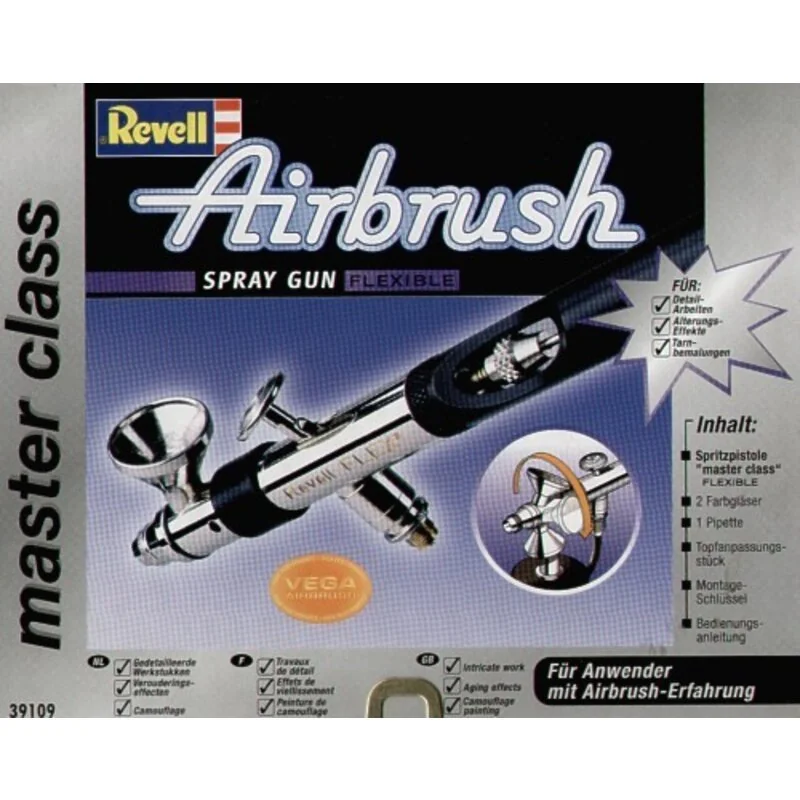 Revell Airbrush Master Class 360 Bottle/Gravity Feed Double Action Fine Head 1 Revell Airbrush Master Class 360 Bottle/Gravity Feed Double Action Fine Head