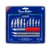 A.C.M Set (Art′s, Craft And Modellers Set) Includes 1 X No.1 Handle, 1 X No.2 Handle, 1 X No.5 Handle And 13 Precision Ground Ca
