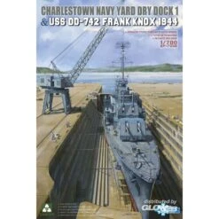 Takom CHARLESTOWN NAVY YARD DRY DOCK 1 & USS DD-742 FRANK KNOX 1944