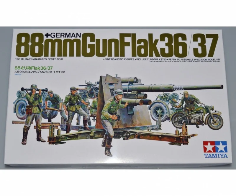 Tamiya 88mm 36/37 Flak/Crew/MB 2 Tamiya 88mm 36/37 Flak/Crew/MB - Afbeelding 2