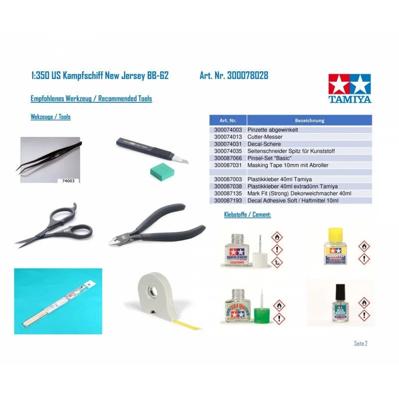 Tamiya USN BB New Jersey 8 Tamiya USN BB New Jersey - Afbeelding 8