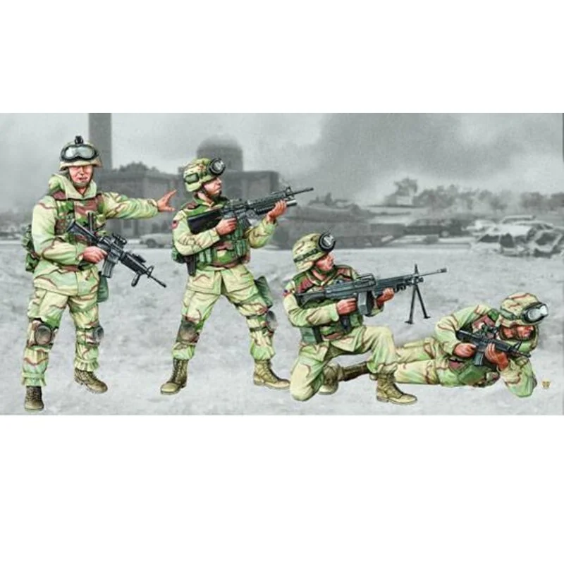 Trumpeter US 101st Airborne Div Crew (4 Figures) 2 Trumpeter US 101st Airborne Div Crew (4 Figures) - Afbeelding 2