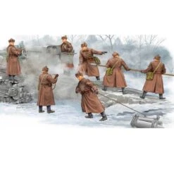 Trumpeter Soviet B-4 Howitzer Artillery Crew X 7 Figures