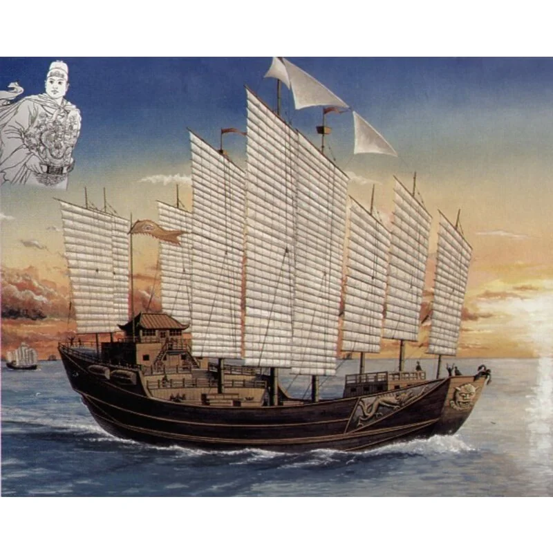 Trumpeter Chengho Sailing Ship. 60cm Long! Chinese Ming Dynasty. 1405-1430 1 Trumpeter Chengho Sailing Ship. 60cm Long! Chinese Ming Dynasty. 1405-1430
