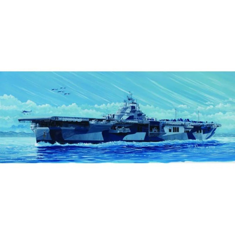 Trumpeter USS Franklin CV-13 Aircraft Carrier With Blue Vac-formed Sea Base 2 Trumpeter USS Franklin CV-13 Aircraft Carrier With Blue Vac-formed Sea Base - Afbeelding 2