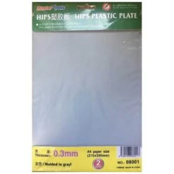 Trumpeter 0,3 Mm HIPS Kunststof Plaat A4 (210x300mm) X 2 Stuks