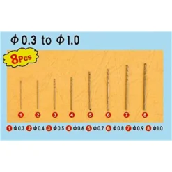 Trumpeter Draai Boren Auger Bit Set 1 ( 0,3 Tot 1,0 Mm 8 St Ea)