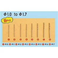 Trumpeter Draai Boren Auger Bit Set 2 ( 1,0 Tot 1,7 Mm 8 St Ea)